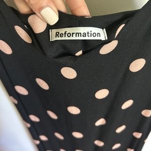 Reformation Polka Dot Slip Dress